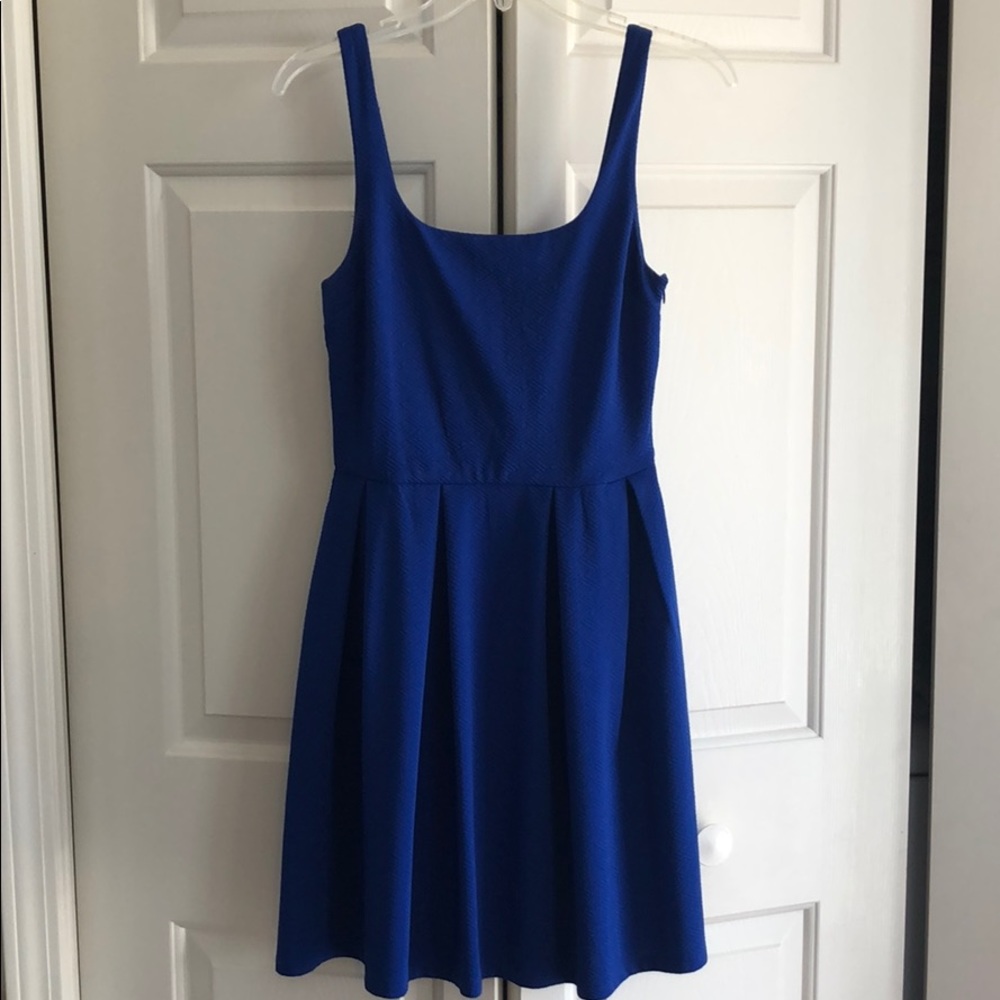 Stunning deep cobalt blue dress with side zipper